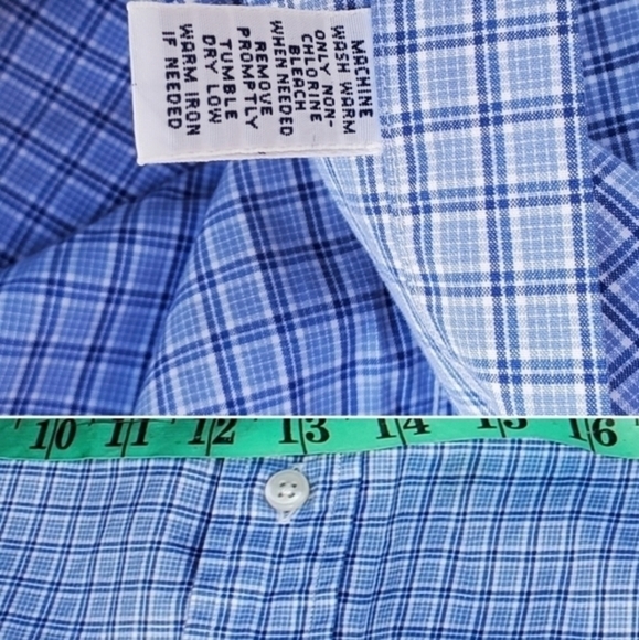 Ralph Lauren Blue Plaid button down XXL - Picture 4 of 8